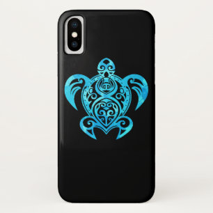 Ocean Blue Tribal Hawaiian Sea Turtle iPhone X Case