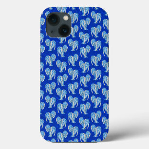 Ocean Blue Tribal Tattoo Manatees iPhone 13 Case