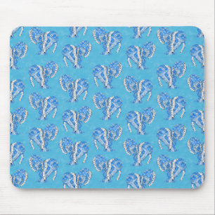 Ocean Blue Tribal Tattoo Manatees Mouse Pad