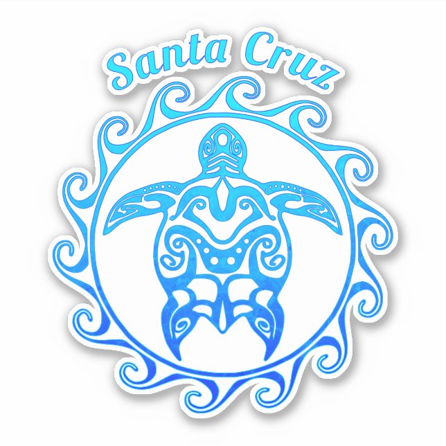 Ocean Blue Tribal Turtle Santa Cruz (Front)