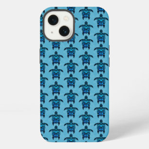 Ocean Blue Tribal Turtles iPhone 13 Case