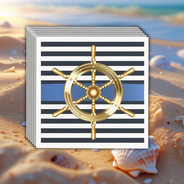 Ocean Blue Under the Sea Kawaii Whale Baby Shower Napkin (Creator Uploaded)