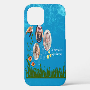 Ocean Blue Underwater Tropical Fish Deep Sea Love iPhone 12 Case