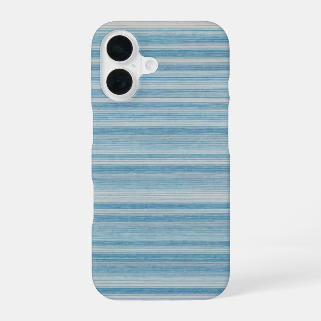 Ocean Blue Watercolor Stripe Phone Case (Back)