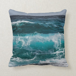 Ocean blue wave  cushion