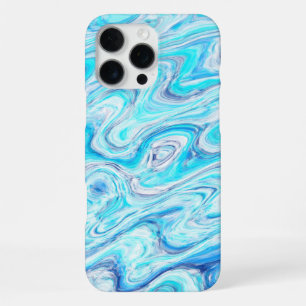 Ocean Blue Wave Marble Texture Abstract Liquid iPhone 16 Pro Max Case