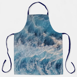 Ocean Blue Waves Apron