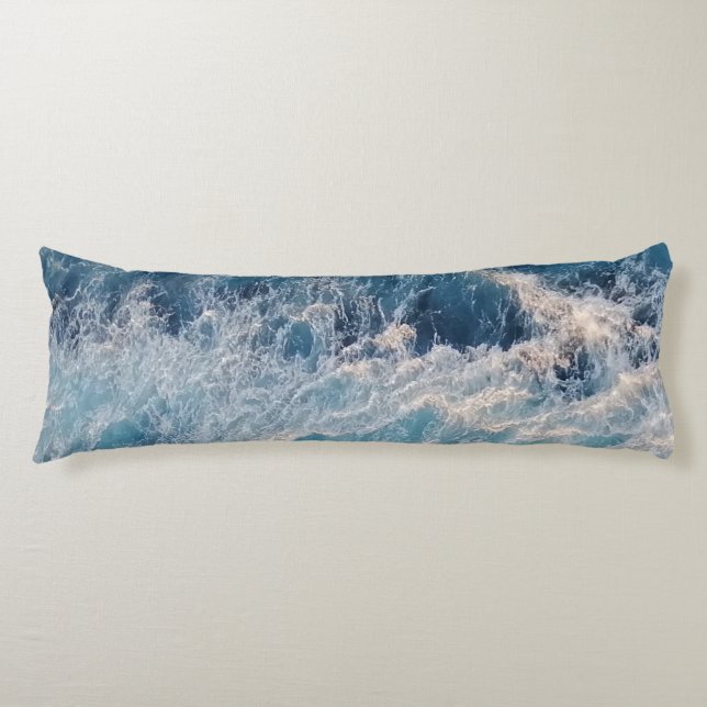 Ocean Blue Waves Body Cushion (Front)