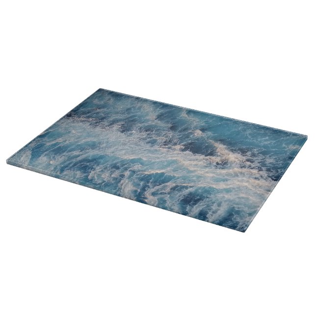 Ocean Blue Waves Cutting Board (Corner)
