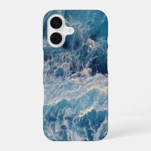 Ocean Blue Waves iPhone 16 Case