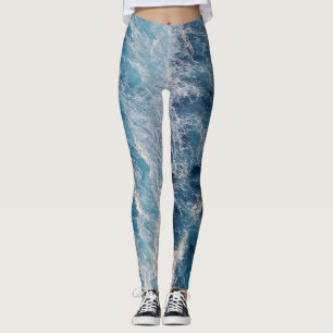 Ocean Blue Waves Leggings