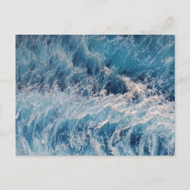 Ocean Blue Waves Postcard (Front)