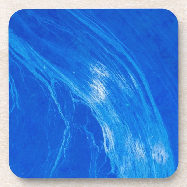 Ocean Blue Waves Summer Time Coaster (Front)
