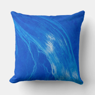 Ocean Blue Waves Summer Time Cushion