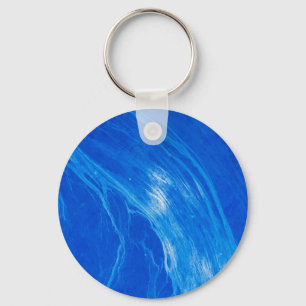 Ocean Blue Waves Summer Time Key Ring