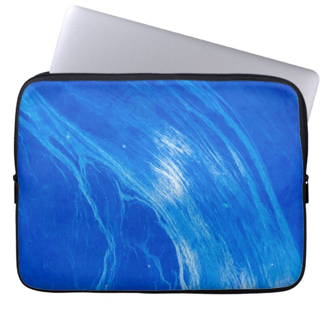 Ocean Blue Waves Summer Time Laptop Sleeve (Front)