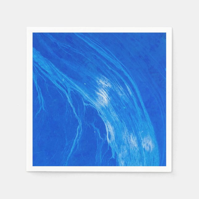 Ocean Blue Waves Summer Time Napkin (Front)