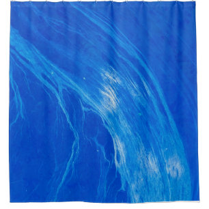 Ocean Blue Waves Summer Time Shower Curtain