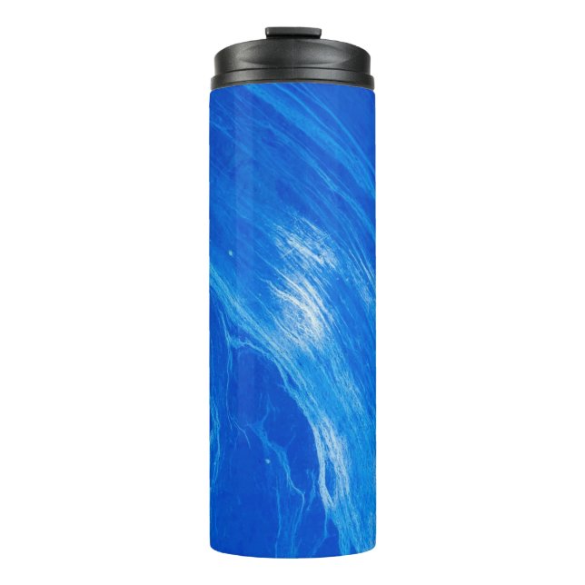 Ocean Blue Waves Summer Time Thermal Tumbler (Front)