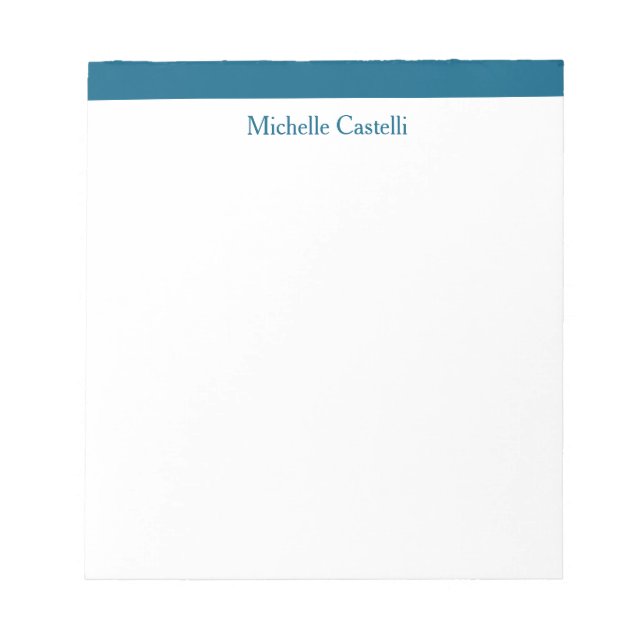 Ocean Blue & White Professional Unique Classical Notepad (Front)