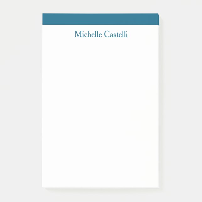 Ocean Blue & White Professional Unique Classical Post-it Notes (Front)