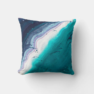 Ocean Blues Abstract Cushion
