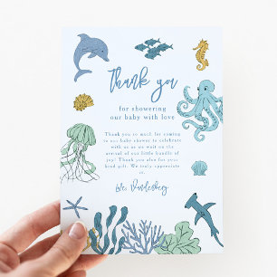 Ocean Boy Baby Shower Thank You Card