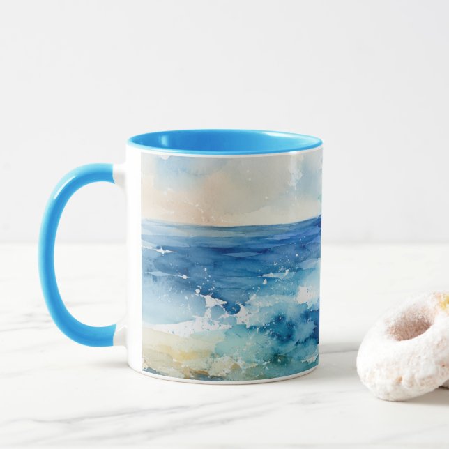 Ocean Breeze Accent Mug (With Donut)