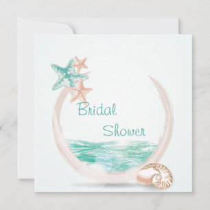 Ocean Breeze Beach Wedding Bridal Shower Invitation