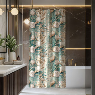 Ocean Breeze Curtain Trendy Coastal Bath Accent