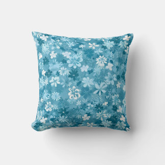 Ocean Breeze Floral Turquoise Botanical Cushion