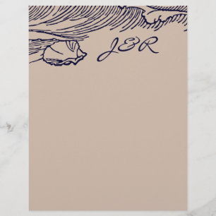 Ocean Breeze   Rustic Beach DIY Envelopes Liner Flyer