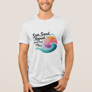 Ocean Breeze T-shirt for Beach Lovers Tri-Blend Shirt
