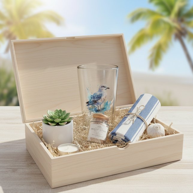 Ocean Breeze: Watercolor Seagull Glass (Creator Uploaded)