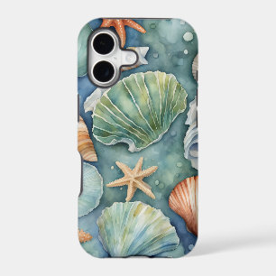 Ocean Breeze Watercolor: Seashell and Starfish