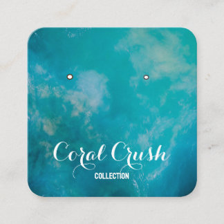 Ocean Calligraphy Earring Display Card Business