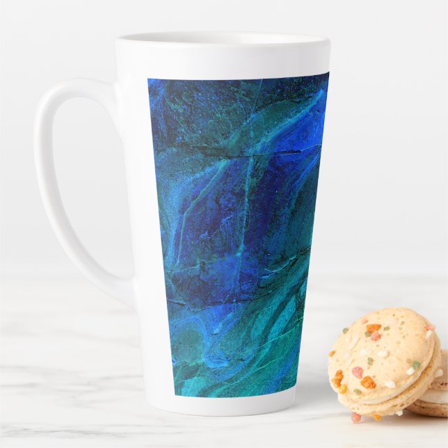 Ocean Carved Stone Latte Mug (In Situ)
