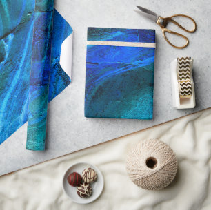 Ocean Carved Stone Wrapping Paper