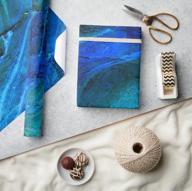 Ocean Carved Stone  Wrapping Paper (Crafts)