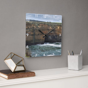 Ocean Carved Wonders Square Wall Clock