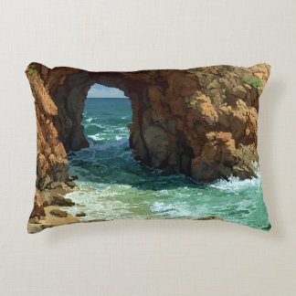 Ocean cave pixel art decorative cushion