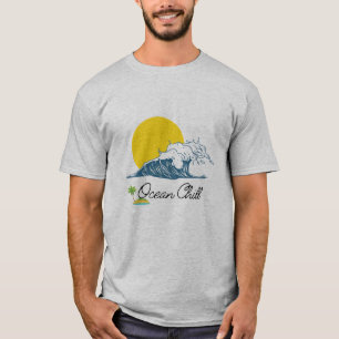 Ocean Chill Wave Sunset Beach T-Shirt