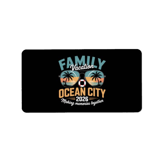 Ocean City Beach Label (Front)