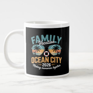 Ocean City Beach Large Coffee Mug