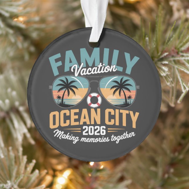Ocean City Beach Ornament (Tree)