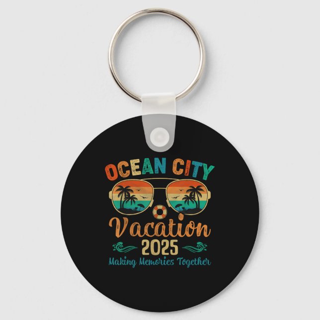 Ocean City Beach Vacation 2025 Friends Family Summ Key Ring (Front)