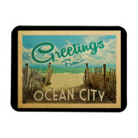 Ocean City Beach Vintage Travel