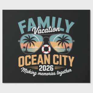 Ocean City Beach Wrapping Paper