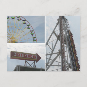 Ocean City Boardwalk Rides Postcard