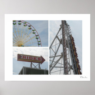 Ocean City Boardwalk Rides Poster